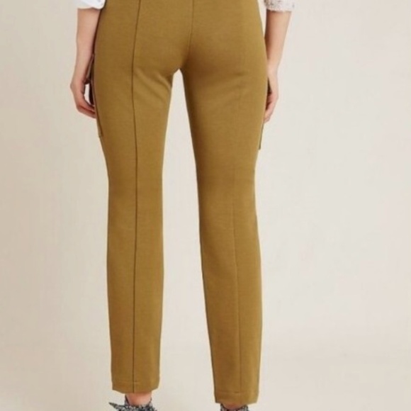 NWT Anthropologie Essential Slim Knit Cargo Pant Size 2 - COLOR : MOSS - Picture 3 of 10